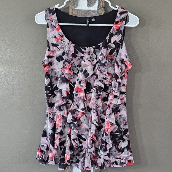 Relativity Multi Color Ruffle Sleeveless Top Size Small - Picture 8 of 15